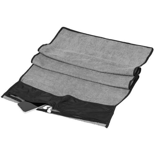 Полотенце для фитнеса Dry On, серое фото 2