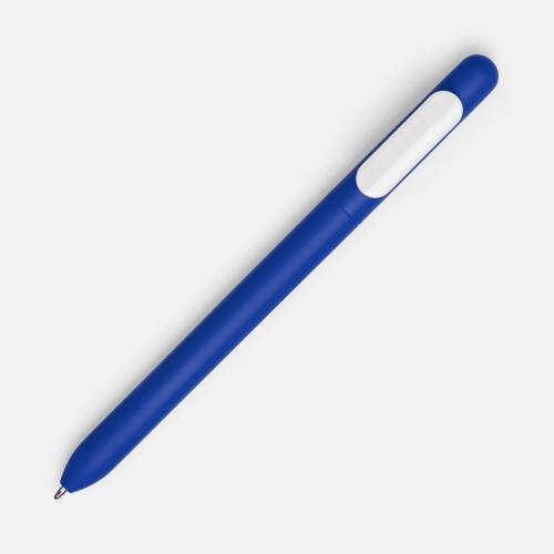 Ручка шариковая Swiper Soft Touch, синяя с белым фото 3