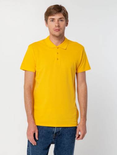 Рубашка поло мужская Summer 170, желтая фото 6