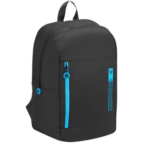 Складной рюкзак Compact Neon, черный с голубым фото 2