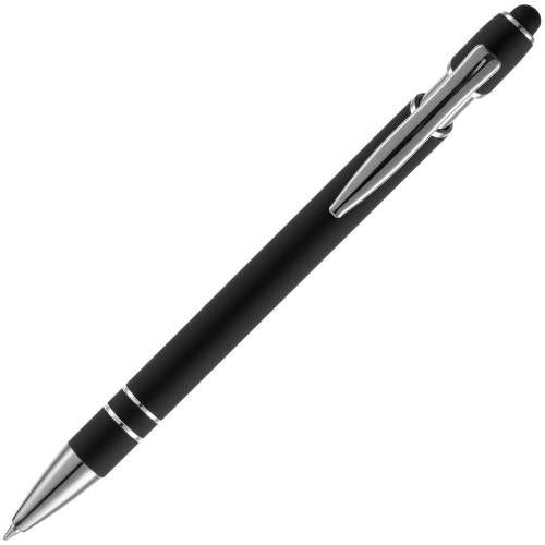 Ручка шариковая Pointer Soft Touch со стилусом, черная фото 4