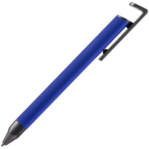 Ручка шариковая Standic с подставкой для телефона, синяя фото 4