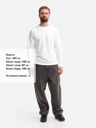 Толстовка унисекс Sully, белая фото 12