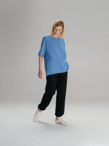 Футболка оверсайз унисекс Vozduh, синяя
