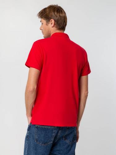 Рубашка поло мужская Spring 210, красная фото 7