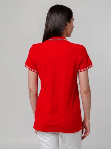 Рубашка поло женская Virma Stripes Lady, красная фото 8