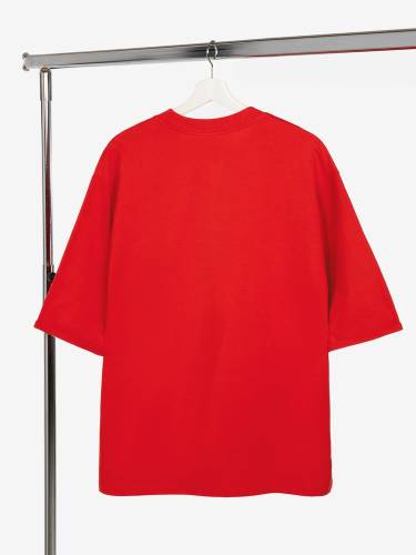 Футболка оверсайз унисекс Kosmos 2.0, красная (алая) фото 3