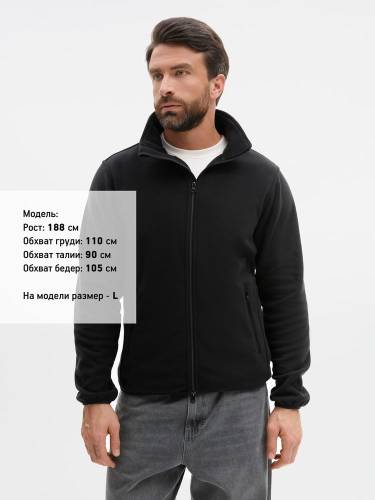 Куртка флисовая унисекс Ben Mac, черная фото 6