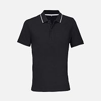 Рубашка поло унисекс Palermo, черная с белым