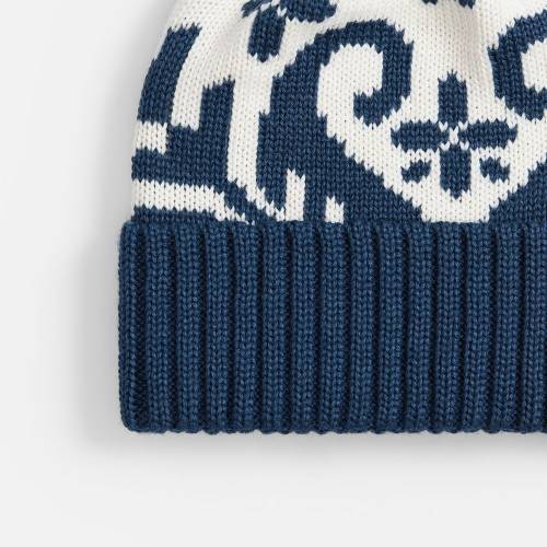 Шапка Wintertude, синяя с белым фото 3