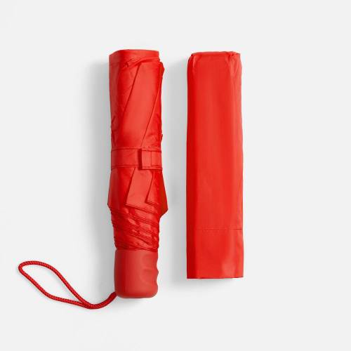 Зонт складной Basic, красный фото 4