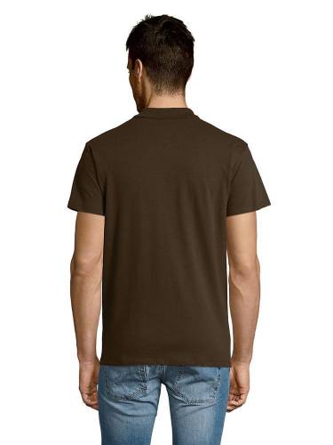Рубашка поло мужская Summer 170, темно-коричневая (шоколад) фото 6