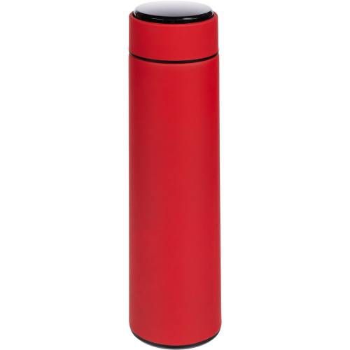 Смарт-бутылка с заменяемой батарейкой Long Therm Soft Touch, красная фото 2
