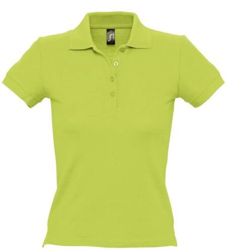 Рубашка поло женская People 210, зеленое яблоко фото 2
