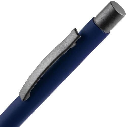 Ручка шариковая Atento Soft Touch, темно-синяя фото 5