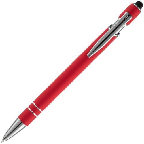 Ручка шариковая Pointer Soft Touch со стилусом, красная фото 4
