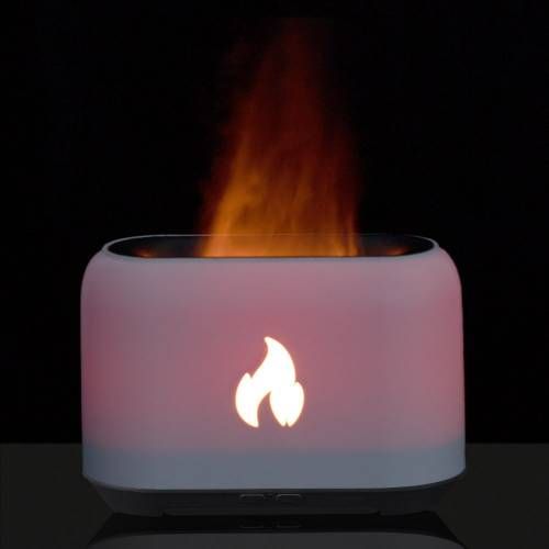Увлажнитель-ароматизатор Fire Flick с имитацией пламени, белый фото 2
