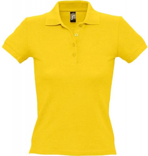 Рубашка поло женская People 210, желтая фото 2