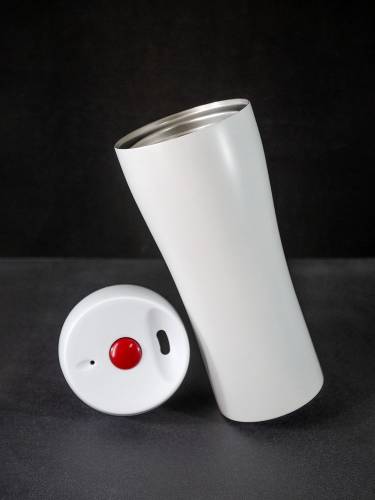 Термостакан Solingen, вакуумный, герметичный, белый фото 6