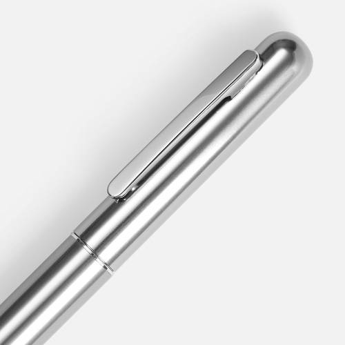 Ручка шариковая Scribo, серо-стальная фото 4