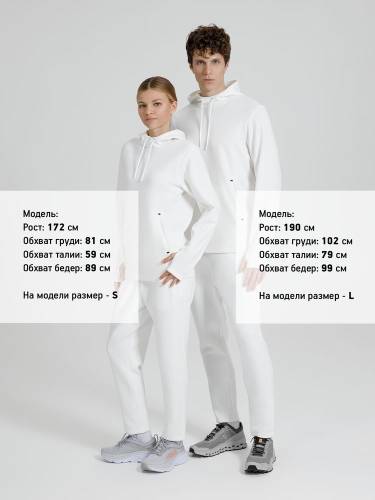 Худи унисекс Begi, молочно-белое фото 17