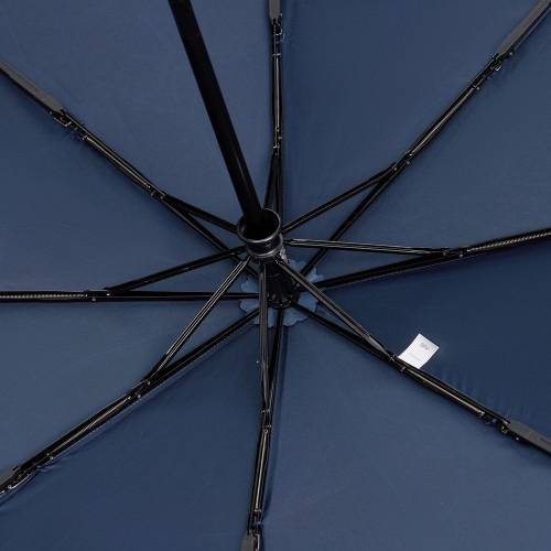 Зонт складной Fiber, темно-синий фото 4
