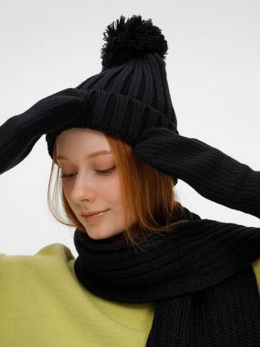 Шапка HappyGo, черная фото 6 Шапка HappyGo, черная фото 6