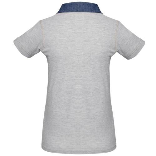 Рубашка поло женская DNM Forward серый меланж фото 3