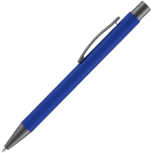 Ручка шариковая Atento Soft Touch, ярко-синяя фото 3