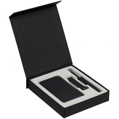 Коробка Latern для аккумулятора 5000 мАч, флешки и ручки, черная фото 4