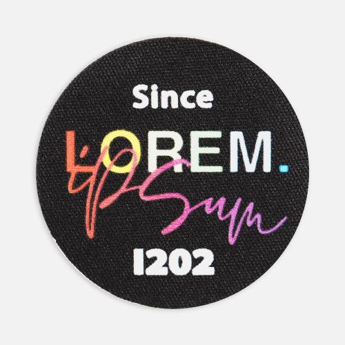 Наклейка тканевая Lunga Round, M, черная фото 3