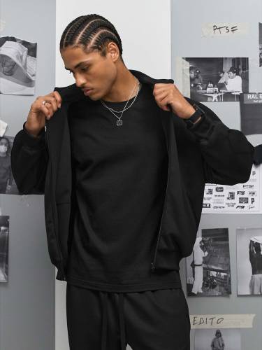 Куртка спортивная Junior, черная фото 6