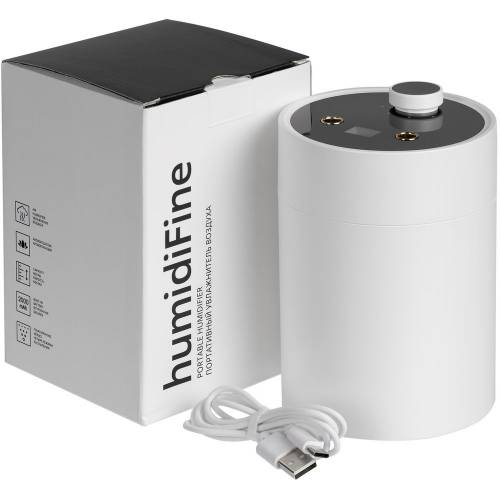 Переносной увлажнитель-ароматизатор humidiFine, белый фото 12