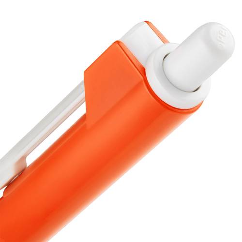Ручка шариковая Hint Special, белая с оранжевым фото 5