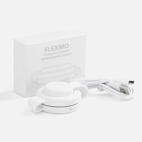 Складная станция беспроводной зарядки Fleximo, белая фото 6 Складная станция беспроводной зарядки Fleximo, белая фото 6