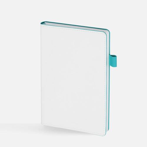 Ежедневник White Shall, недатированный, бело-бирюзовый фото 4