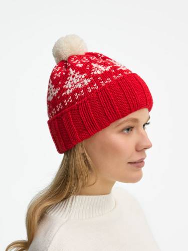 Шапка Holidale, красная с молочным фото 5
