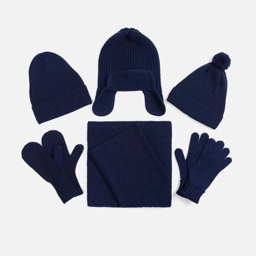 Шапка Catch Match с помпоном, темно-синяя фото 4 Шапка Catch Match с помпоном, темно-синяя фото 4