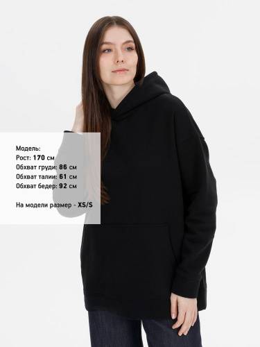 Худи оверсайз унисекс Snuggie, черное фото 9