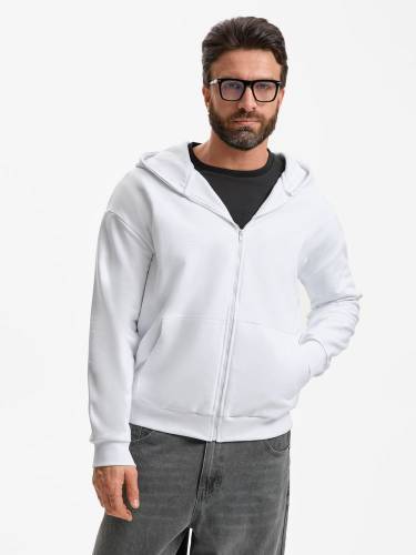 Толстовка унисекс оверсайз Sartoro, белая фото 7