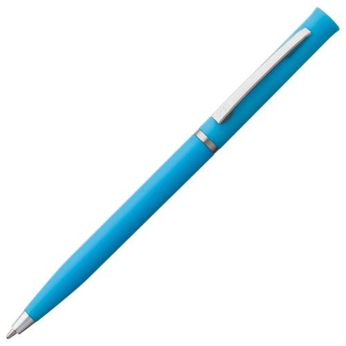 Ручка шариковая Euro Chrome, голубая фото 2