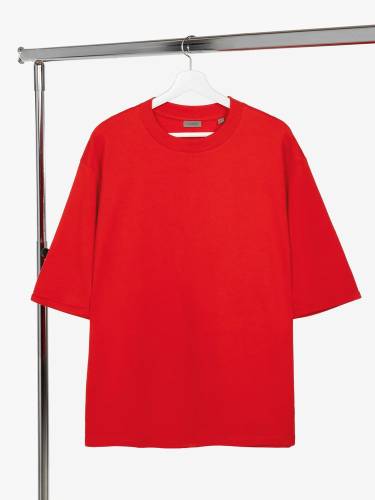 Футболка оверсайз унисекс Kosmos 2.0, красная (алая) фото 2
