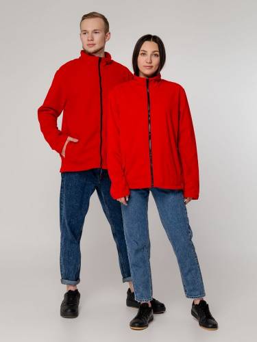 Куртка флисовая унисекс Manakin, красная фото 14