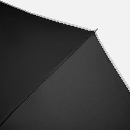 Зонт обратного сложения с ручкой-карабином Foldberry, черный фото 9