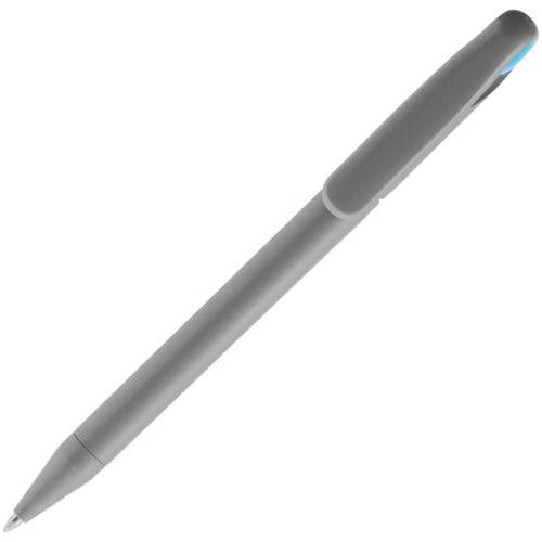 Ручка шариковая Prodir DS1 TMM Dot, серая с голубым фото 5