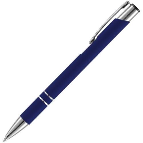 Ручка шариковая Keskus Soft Touch, темно-синяя фото 3