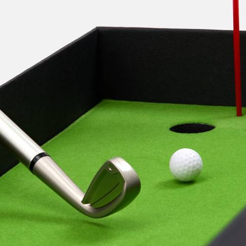 Настольный мини-гольф Golfink, черный с зеленым яблоком фото 9