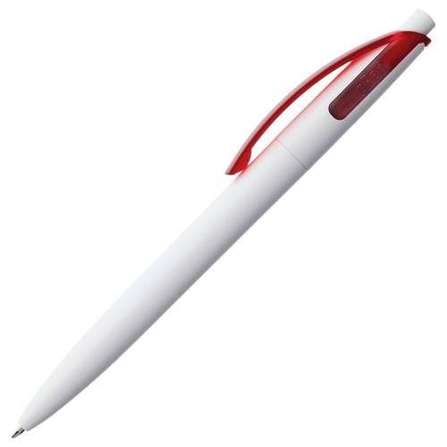Ручка шариковая Bento, белая с красным фото 3
