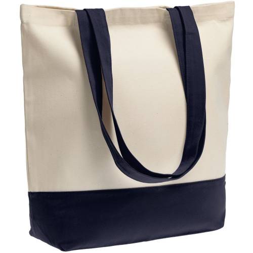 Холщовая сумка Shopaholic, темно-синяя фото 2