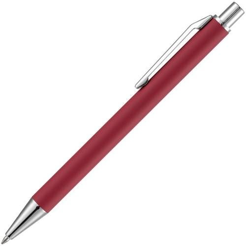 Ручка шариковая Lobby Soft Touch Chrome, красная фото 3